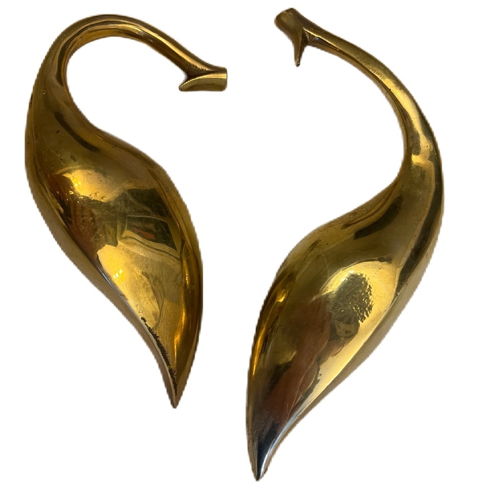 Brass decor mid century, abstract